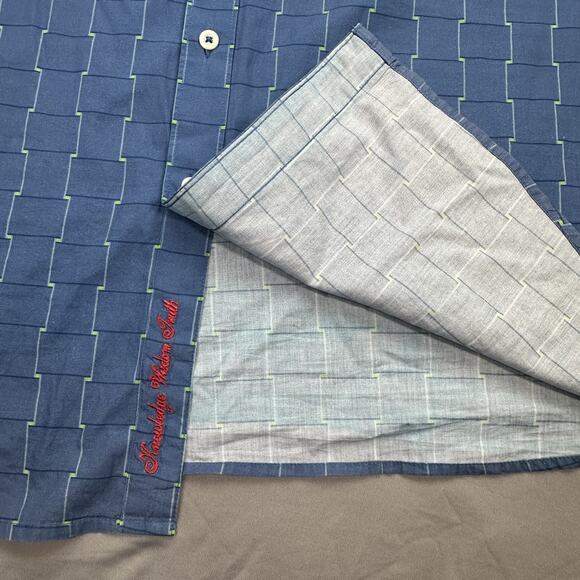 Robert Graham Shirt Mens 2XLT Geometric Pattern Designer Contrasting Trims - Picture 5 of 16